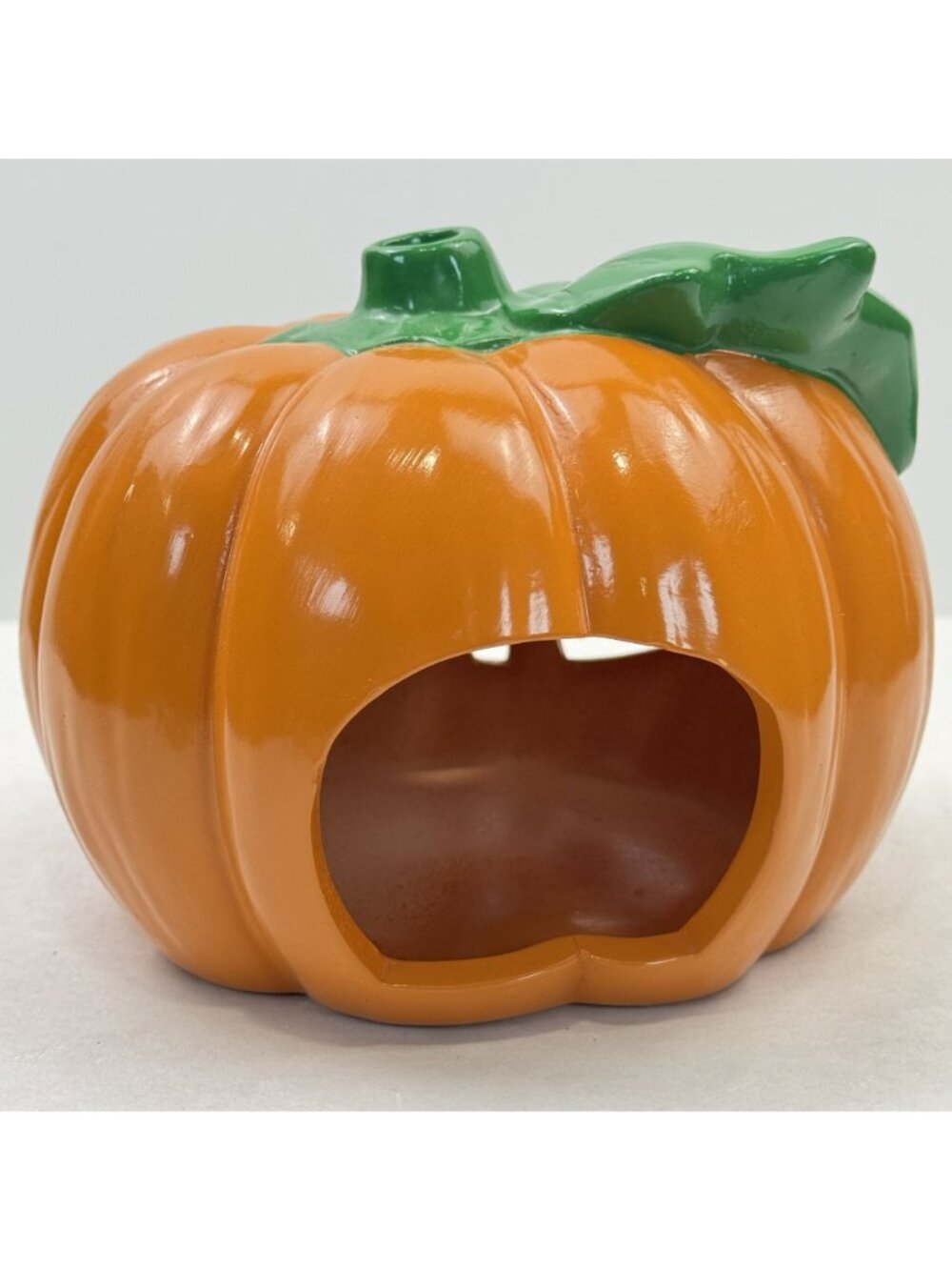 Vtg 1988 Flambro Ceramic Jack O' Lantern Pumpkin Halloween Candle Holder #1542A - Picture 4 of 16